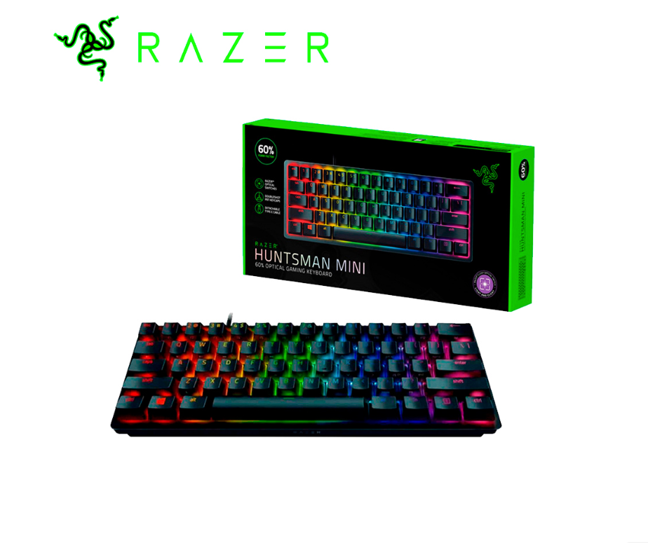 Razer Huntsman Mini - Teclado Mecánico Gamer 60% con Switch Óptico