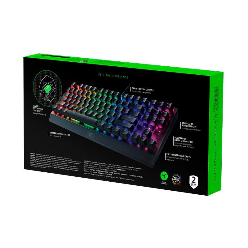 Razer BlackWidow V3 Tenkeyless - Teclado Gamer Mecánico con Iluminación RGB
