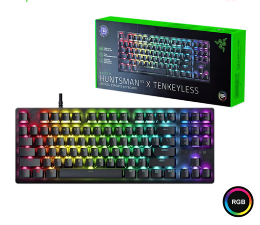 Razer Huntsman V3 Tenkeyless - Teclado Gamer Mecánico Compacto RGB
