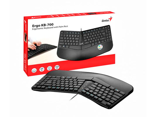 Teclado ergonómico ondulado Genius KB-700 Copilot